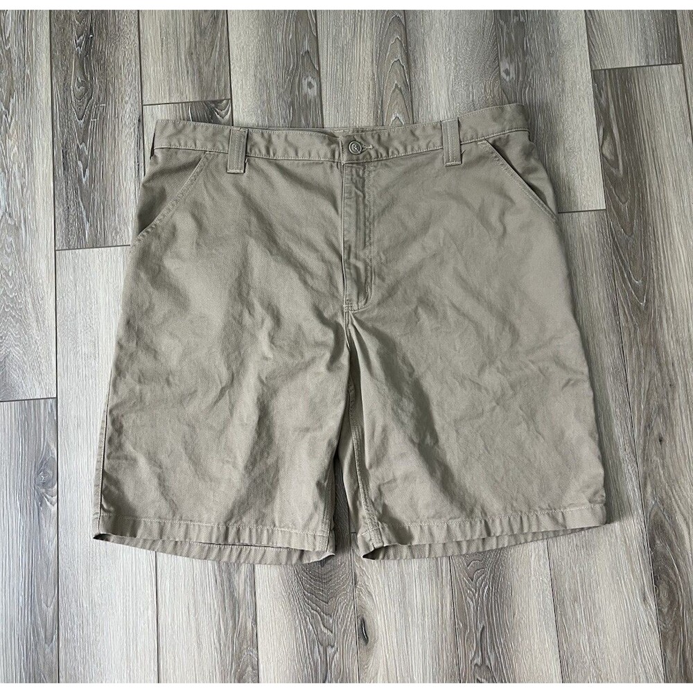 Carhartt Chino Shorts Mens Sz 42” Beige Khaki Cotton Twill Casual Workwear B359